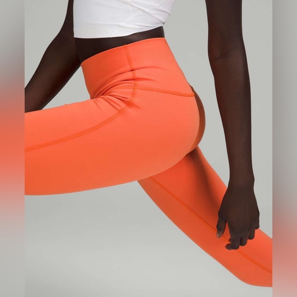 Lululemon Wunder Under High-Rise Tight 28" *Full-On Luxtreme Warm Coral Size 10 - Picture 2 of 6